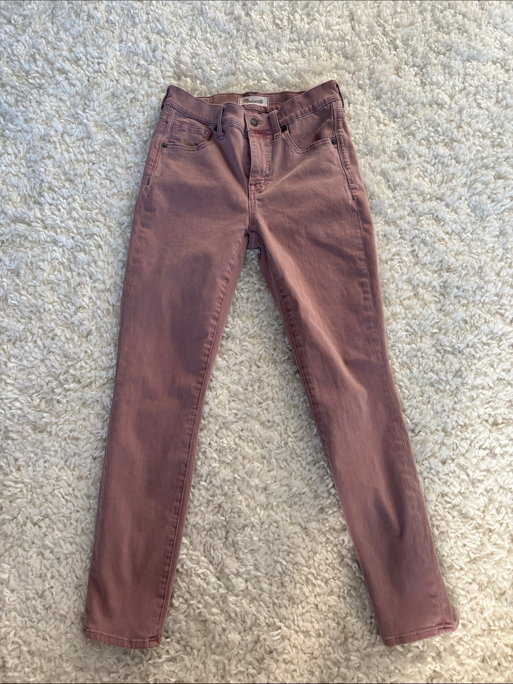 Madewell Skinny Jeans in Mauve Pink
